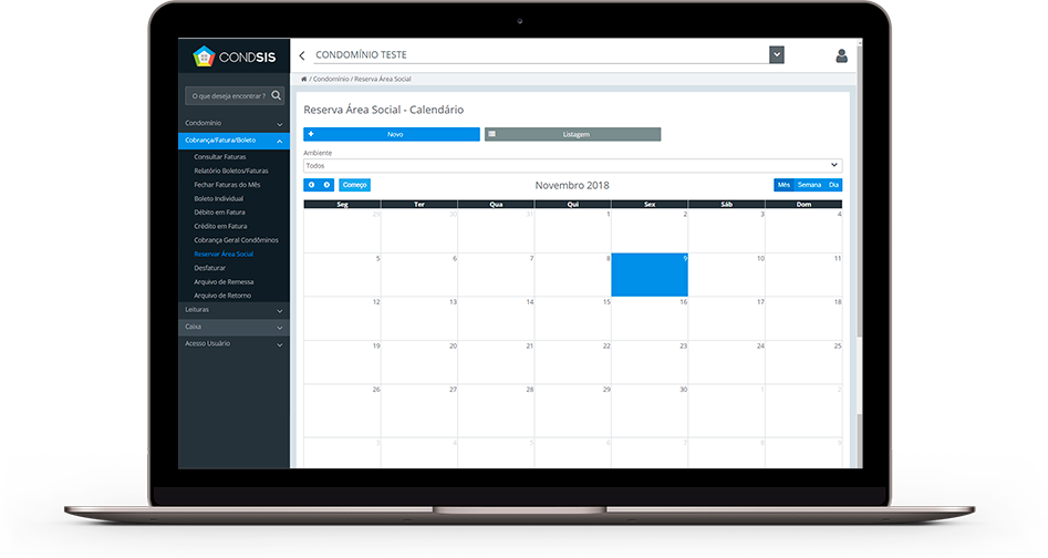 Sistema em computador desktop